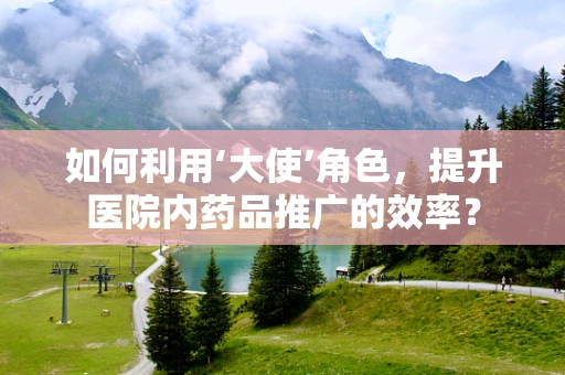 如何利用‘大使’角色，提升医院内药品推广的效率？