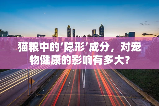 猫粮中的‘隐形’成分，对宠物健康的影响有多大？