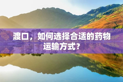 渡口，如何选择合适的药物运输方式？