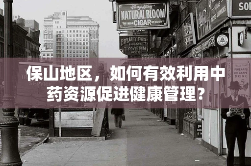 保山地区，如何有效利用中药资源促进健康管理？