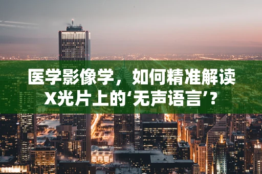 医学影像学，如何精准解读X光片上的‘无声语言’？