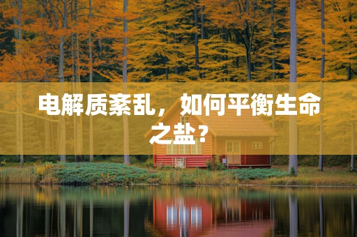 电解质紊乱，如何平衡生命之盐？