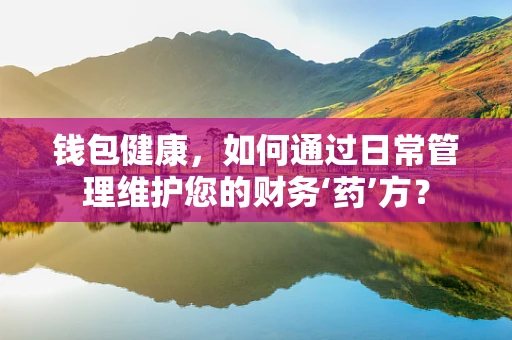 钱包健康，如何通过日常管理维护您的财务‘药’方？