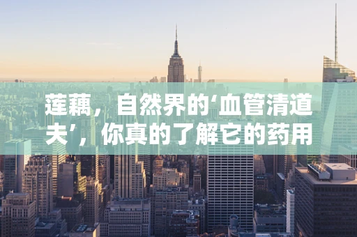 莲藕，自然界的‘血管清道夫’，你真的了解它的药用价值吗？