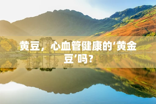 黄豆，心血管健康的‘黄金豆’吗？