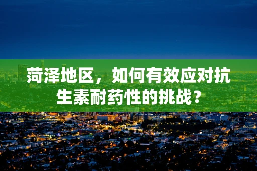 菏泽地区，如何有效应对抗生素耐药性的挑战？