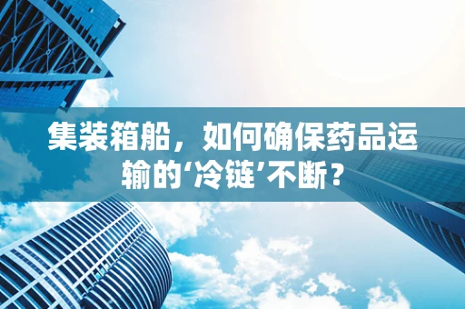 集装箱船，如何确保药品运输的‘冷链’不断？