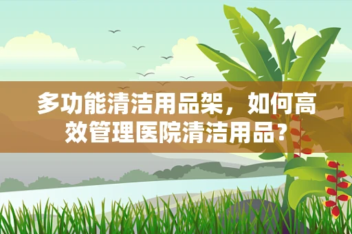 多功能清洁用品架，如何高效管理医院清洁用品？