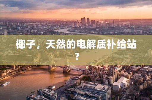 椰子，天然的电解质补给站？