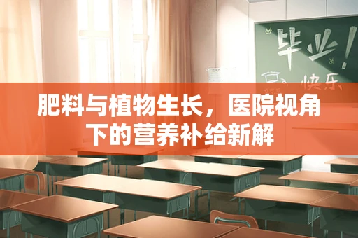 肥料与植物生长，医院视角下的营养补给新解