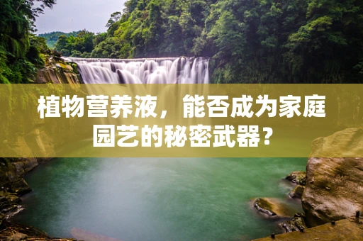 植物营养液，能否成为家庭园艺的秘密武器？