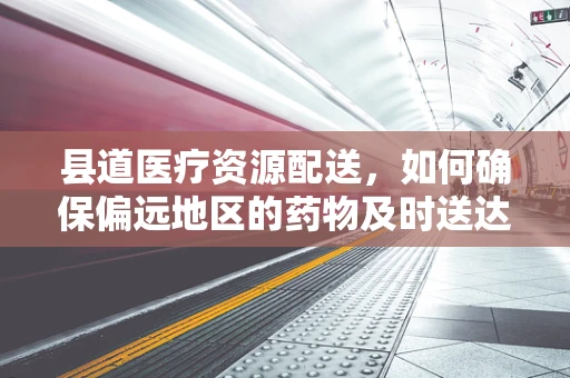 县道医疗资源配送，如何确保偏远地区的药物及时送达？