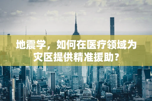 地震学，如何在医疗领域为灾区提供精准援助？