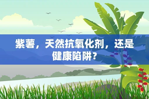 紫薯，天然抗氧化剂，还是健康陷阱？