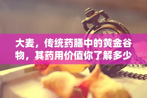 大麦，传统药膳中的黄金谷物，其药用价值你了解多少？
