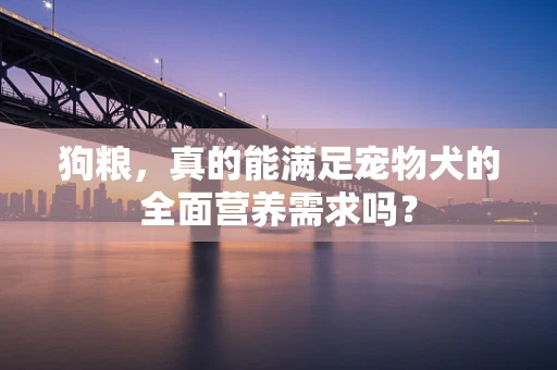 狗粮，真的能满足宠物犬的全面营养需求吗？