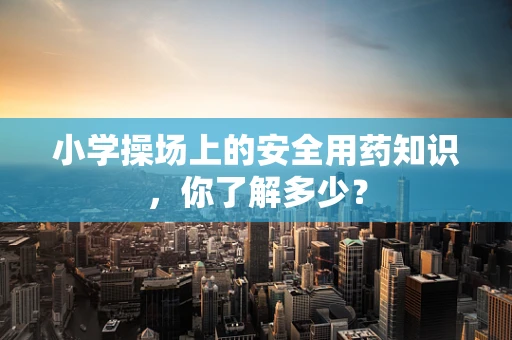 小学操场上的安全用药知识，你了解多少？
