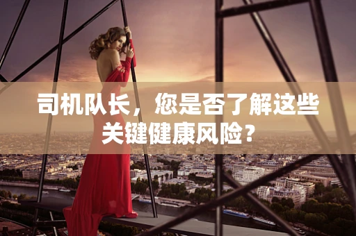司机队长，您是否了解这些关键健康风险？