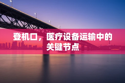 登机口，医疗设备运输中的关键节点
