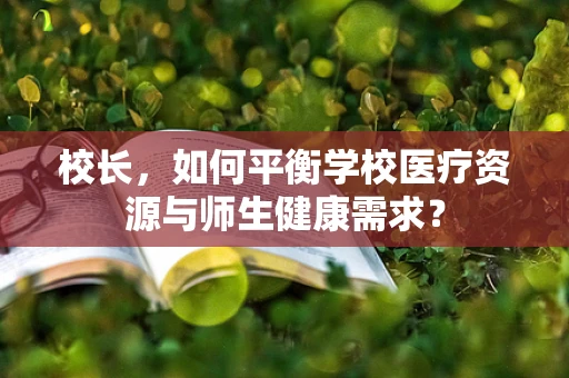 校长，如何平衡学校医疗资源与师生健康需求？