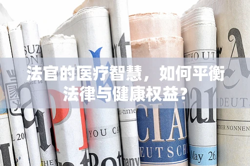 法官的医疗智慧，如何平衡法律与健康权益？