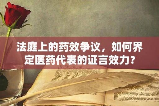 法庭上的药效争议，如何界定医药代表的证言效力？