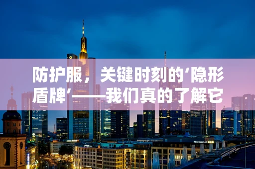 防护服，关键时刻的‘隐形盾牌’——我们真的了解它的全部吗？