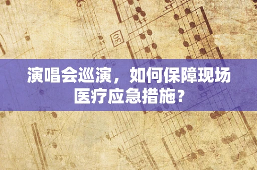 演唱会巡演，如何保障现场医疗应急措施？
