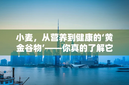 小麦，从营养到健康的‘黄金谷物’——你真的了解它的药用价值吗？