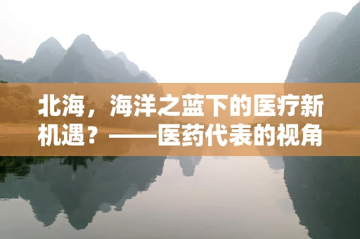 北海，海洋之蓝下的医疗新机遇？——医药代表的视角探索