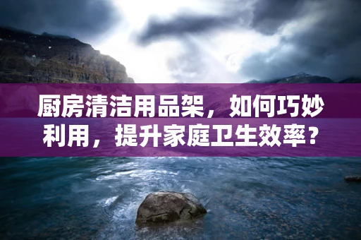 厨房清洁用品架，如何巧妙利用，提升家庭卫生效率？