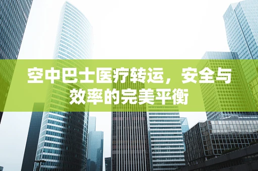 空中巴士医疗转运，安全与效率的完美平衡