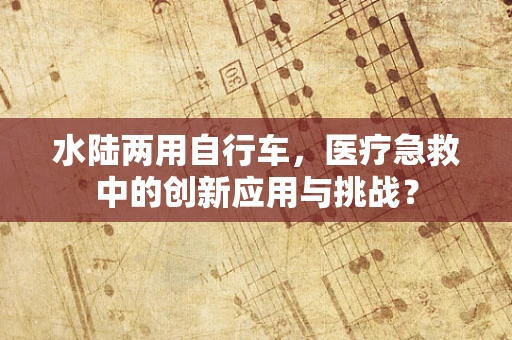 水陆两用自行车，医疗急救中的创新应用与挑战？
