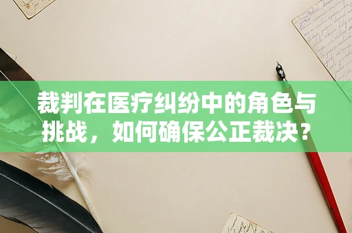裁判在医疗纠纷中的角色与挑战，如何确保公正裁决？