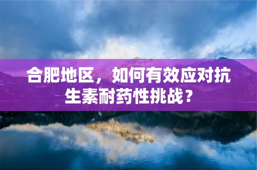 合肥地区，如何有效应对抗生素耐药性挑战？