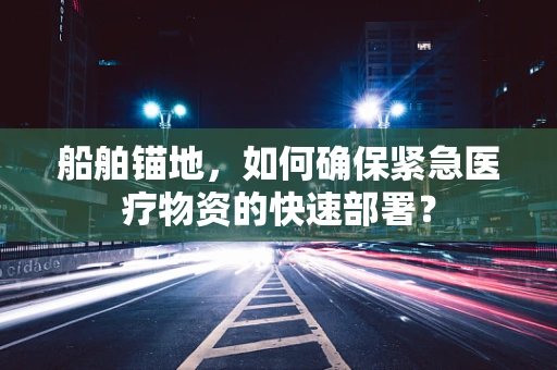 船舶锚地，如何确保紧急医疗物资的快速部署？