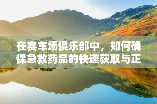 在赛车场俱乐部中，如何确保急救药品的快速获取与正确使用？